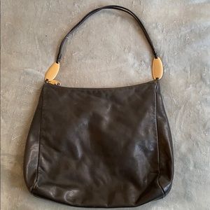 DKNY black leather purse
